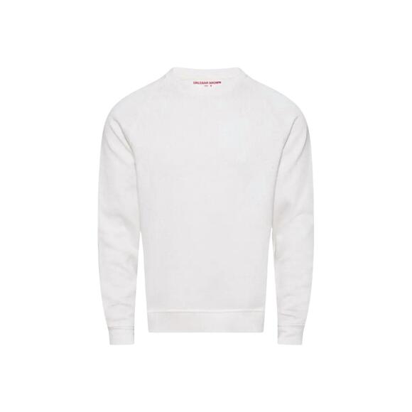 NEW ORLEBAR BROWN hudson crew neck jumper in white sand